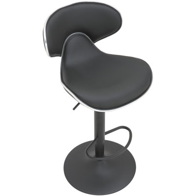 DuClaw Swivel Upholstered Adjustable Height Counter Stool with Metal Frame