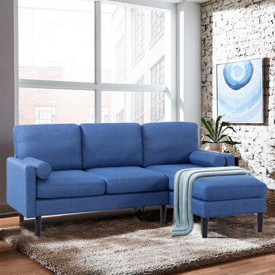 Bork 79" Wide Reversible Sofa & Chaise with Ottoman