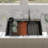 33" Drop-In Matte Black Stainless Steel Kitchen Sink with Waterfall Faucet
