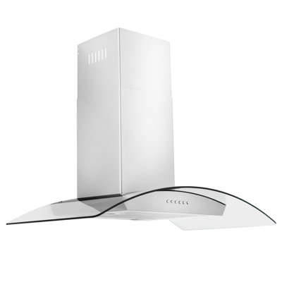 ZLINE 36” Alpine Series Convertible Wall Mount Range Hood in Stainless Steel with Remote Control, LED lighting, and Dishwasher-Safe Baffle Filters (ALP70WL-36)