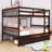 Full Over Full Wood Bunk Bed With Drawers, Guardrails And Ladder-857370652