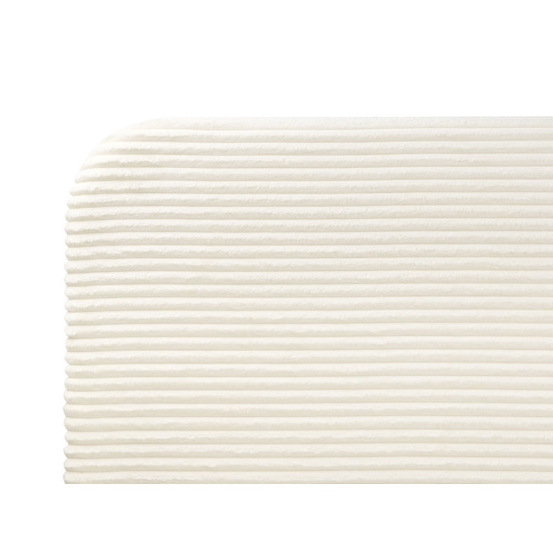Bed Corduroy Fieldsboro, European Double (140 x 200 cm), White