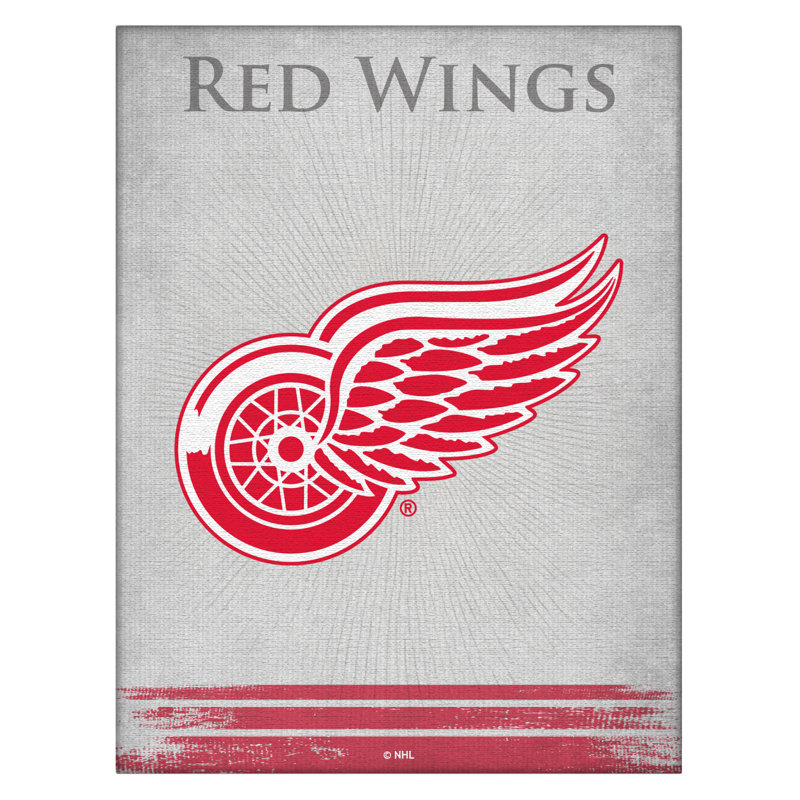 « NHL », impression sur toile, Detroit Red Wings, H 15 cm x l 20 cm