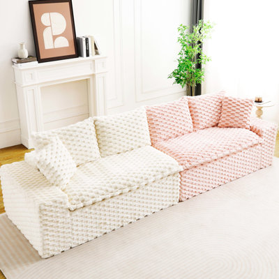 Canapé multifonctionnel en velours à motifs tortues, 4 sièges confortables, capacité de 180 kg, idéal pour les petits espaces, assises rembourrées en mousse haute densité.