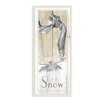 " Let It Snow Vintage Skiing Design " by The Saturday Evening Post