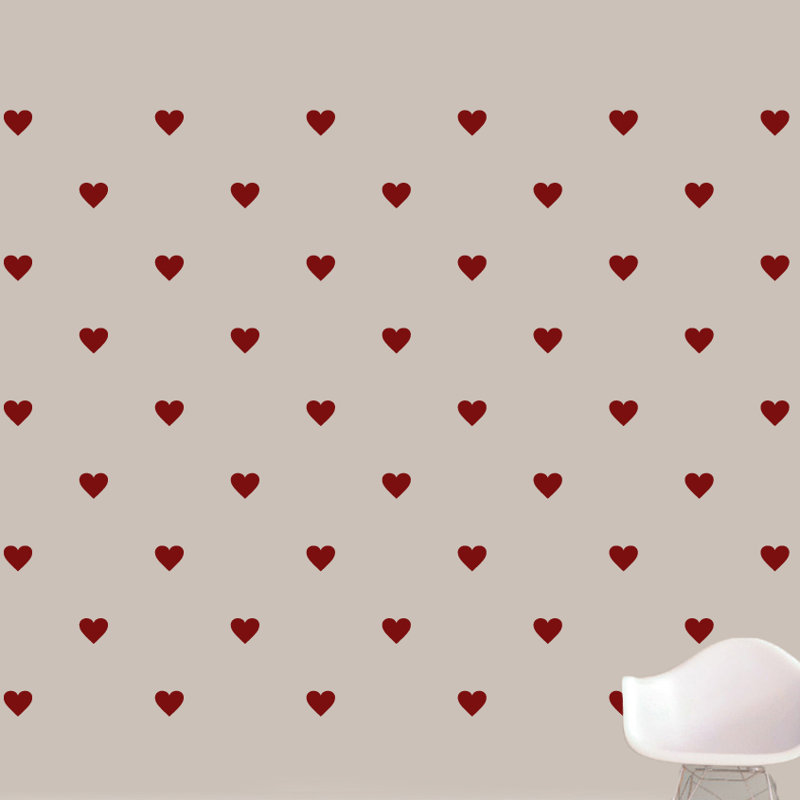 Abstract Non-Wall Damaging Wall Decal, Cranberry
