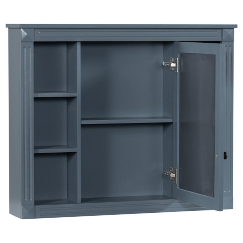 Armoire de rangement murale pour salle de bain, Bleu