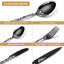 Ensemble de 48 couverts noirs avec couteau à steak, couverts noirs pour 8, ensemble de couverts en acier inoxydable comprenant des fourchettes, des cuillères, un motif unique