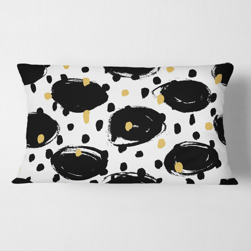 Motif géométrique monochrome V - Coussin Mid-Century