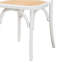 Chaise d'appoint en bois massif blanc / brun