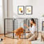 8 panneaux de enclos pour animaux en métal avec porte simple, forme de bricolage-124607313-125284018