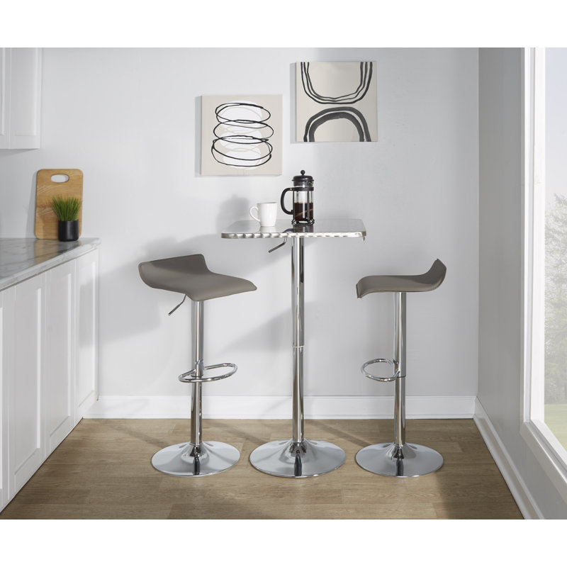 Bistro Square-Ale Bar Set - 3 Piece, Gray