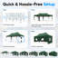 Quictent 3x6m Commercial Pop Up Gazebo with Sloped High Peak, Heavy Duty Event Shelter with Mesh Window Sides for Backyard, Parties, Vendor Booths-Navy-125331247