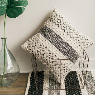  Jute Chevron Throw Pillow