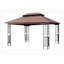 Tente de pavillon pour patio 13 x 13 po avec double toit ventilé et moustiquaire