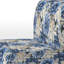 Fauteuil crapaud de style campagnard, recouvert de velours, motif filigrane bleu cobalt victorien, fauteuil d'appoint rustique à motif floral