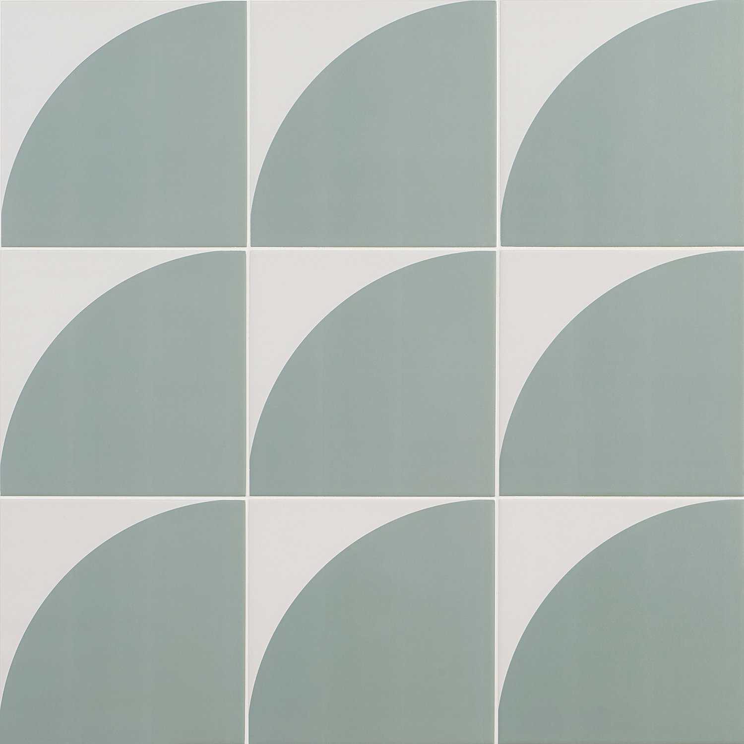 Stacy Garcia Victoria 8" x 8" Encaustic Tile, Green, 8" W x 8" L