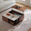 Table basse en travertin massif