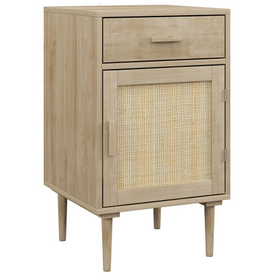40cm W Engineered Wood Bedside Table