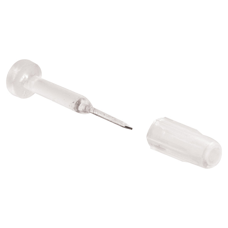 Goujon en acier de 1-1 / 16 po avec douille en plastique, support de grille de fenêtre, H 4,75 po x l 1,85 po x P 0,65 po
