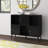 Storage Cube Organizer Sideboard Console Table with 3 Cubbies and 3 Cabinets-1745551502