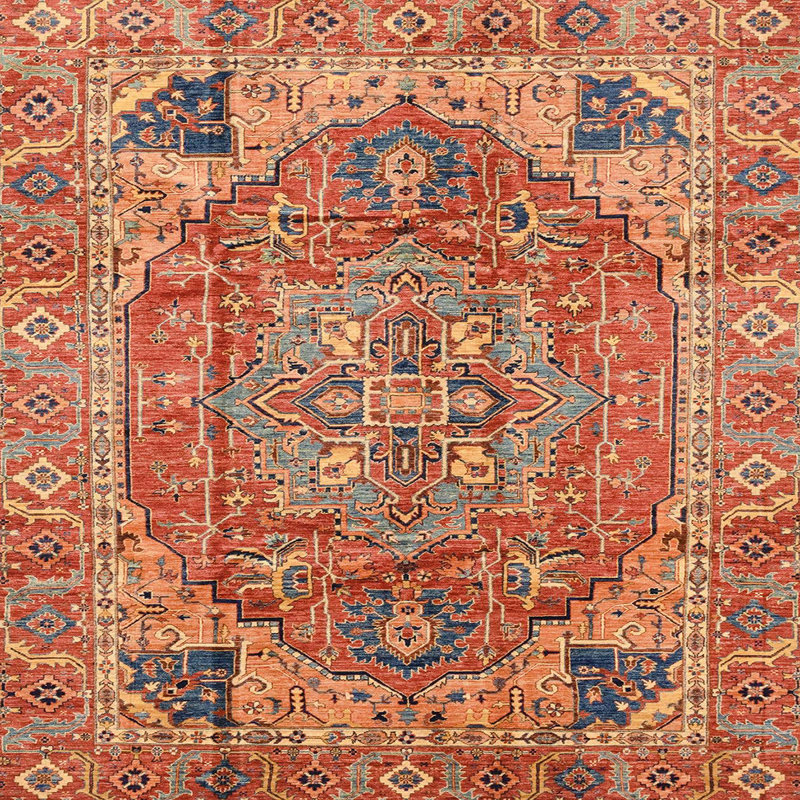 Tapis abstrait 4012, Carré 4 pi