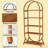 Versatile Display Rack,5-Tier Bookshelf,Compact Arched Bookcase