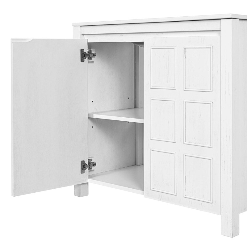 Rangement pour meuble-lavabo 36 po avec lavabo en céramique, Blanc antique