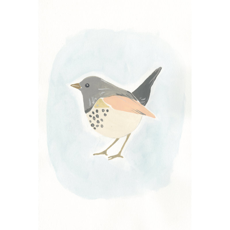 " Dapper Bird IV " by June Erica Vess Painting Print, 48" H x 32" W x 1.25" D