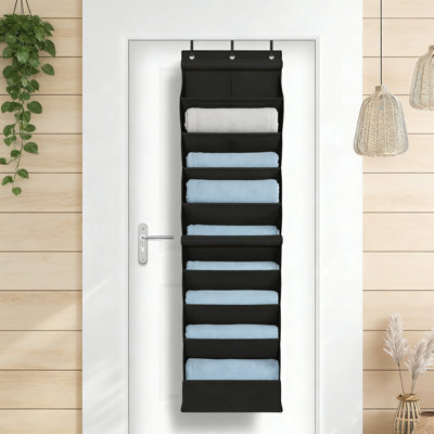 9-Tier Over Door Shoe Storage, Curtain Dustproof, Deep Pocket