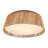 20" 3-light Hand-Woven Rattan Drum Flush Mount