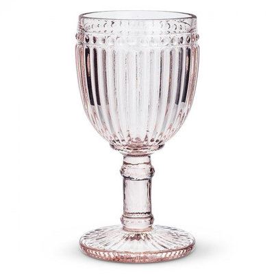 Dot & Panel Stemmed Wine Goblet