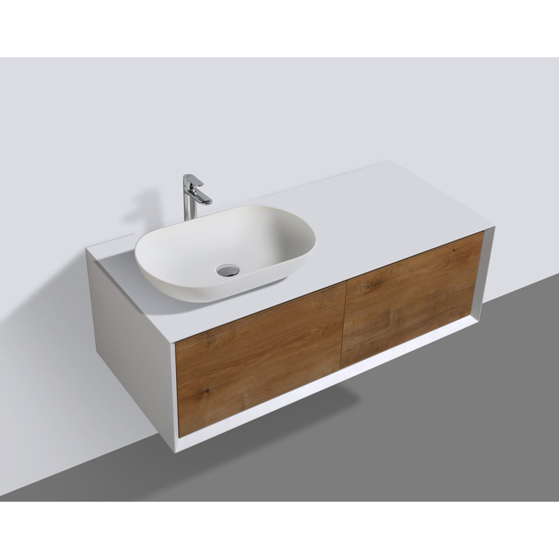 Ensemble de meuble-lavabo mural simple 48 po Leffler