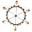 Kennardi 6 - Light Steel Dimmable Chandelier