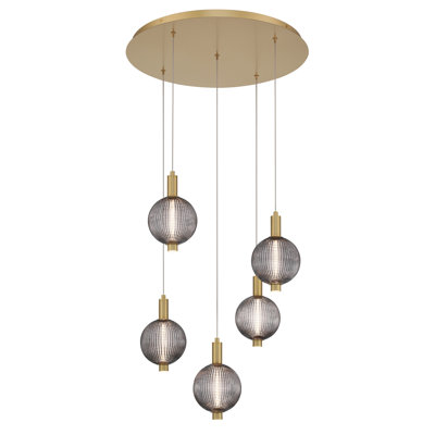 Lustre 5 lumières DEL Palmas