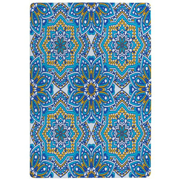 Hughes Floral Shag Area Rug, Rectangle 60 x 110cm