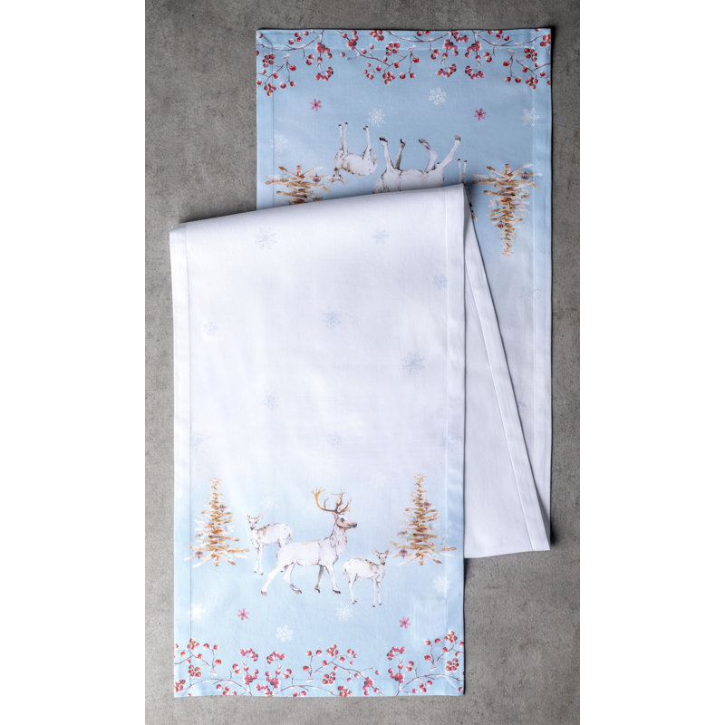 Maison d'Hermine Fairy Tale Forest 100% Cotton Table Runner - Single Layer - 14.5" x 108", 108" x 14.5"