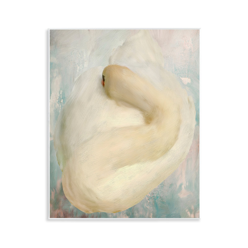 Art abstrait sur plaque de cygne enroulé, design par Porter Hastings