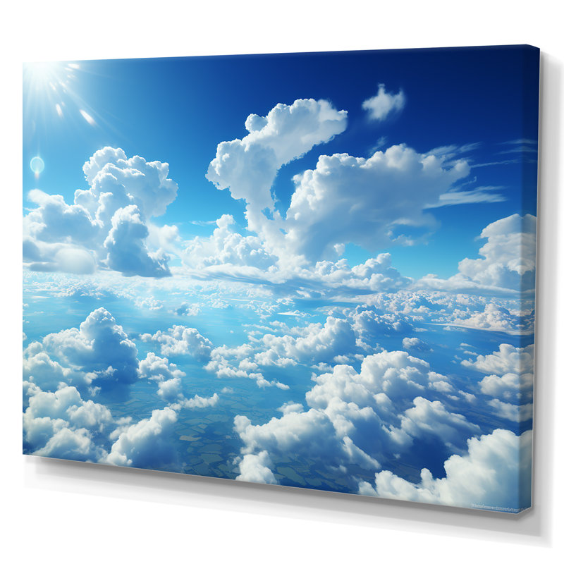 Calm Sky Embrace I - art mural ciel, Toile tendue, H 40 po x l 60 po x P 1,5 po