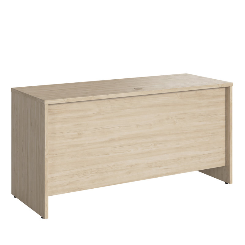 Studio C Computer Desk, 29.84" H x 59.45" W x 23.35" D, Natural Elm