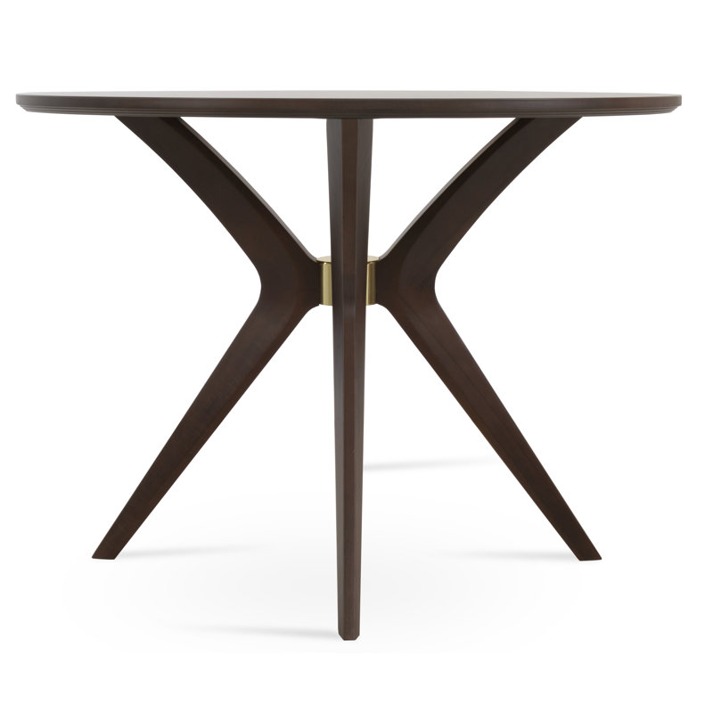 Pavilion Walnut Solid Wood Dining Table, 30" H x 36" W x 36" D