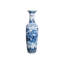 Grand vase sur pied en céramique de 70,87 po peint à la main bleu et blanc Jingdezhen-1793051051