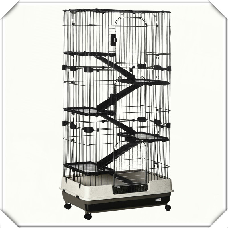 Cage portative à 6 niveaux avec roulettes