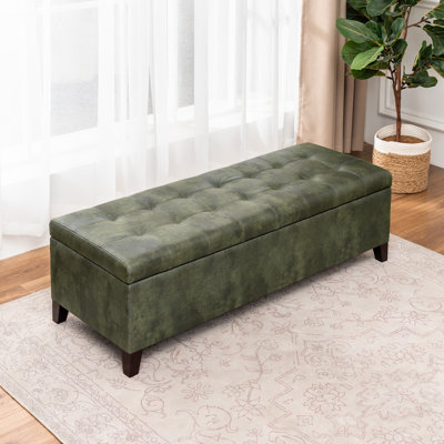 Loggins Faux Leather Upholstered Storage Bench