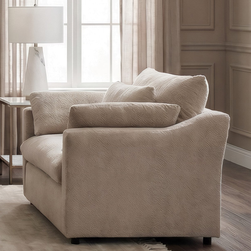 Fauteuil rembourré 52 po - fauve Downy, Downy fauve