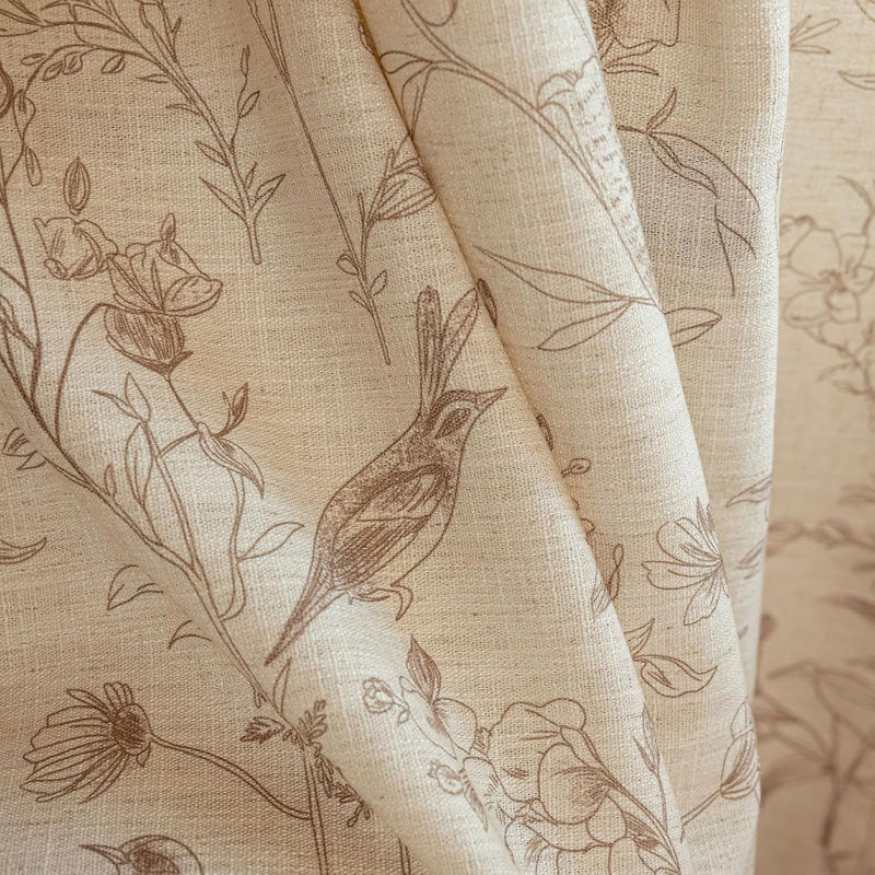 Polyester Exquiste Pattern Print Curtains 2 Panel, 52" W x 63" L
