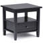 Table de bout transitionnelle en bois massif avec tiroir de rangement de style Shaker chaleureux-813628935-813628953