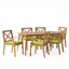 Ensemble de salle à manger rectangulaire pour 6 personnes 71 "avec coussins Ortonville-90563002