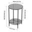 Kiyra Glass Top Cross Legs End Table