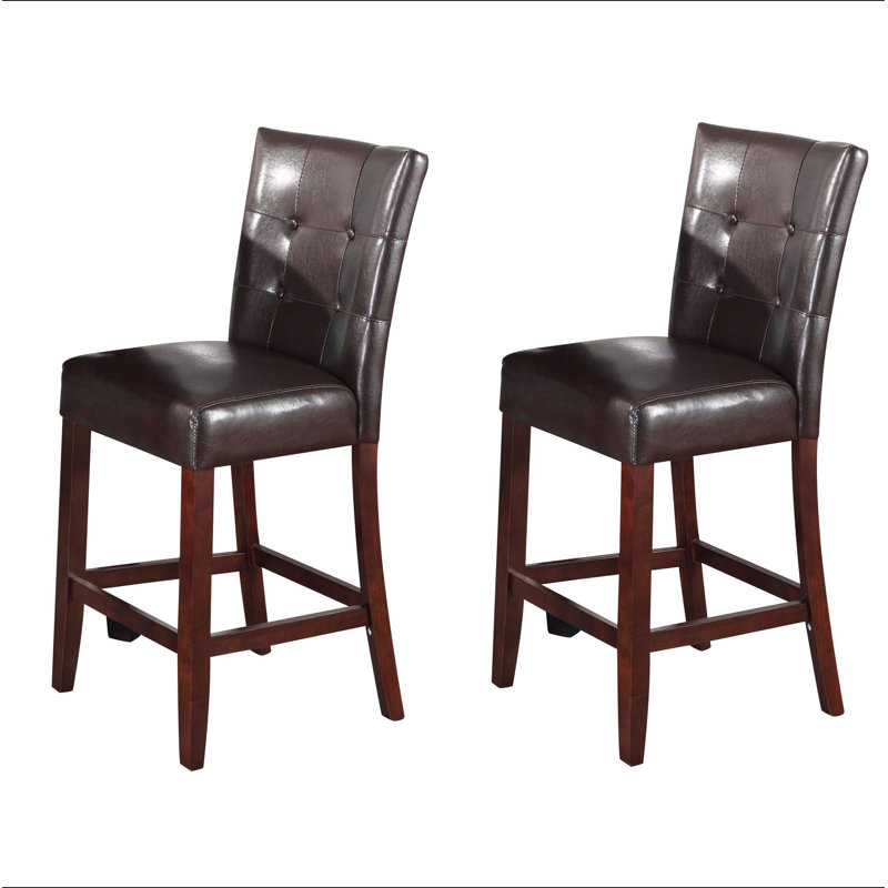 Tabourets de comptoir espresso et noyer (ensemble de 2)